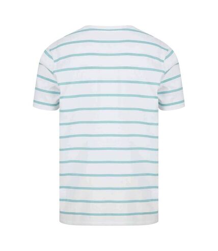 Mens striped t-shirt black/khaki Front Row