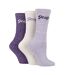 Ladies Ribbed Outdoor Boot Socks - 3 Pack, Reinforced Heel and Toe Hiking Socks-3