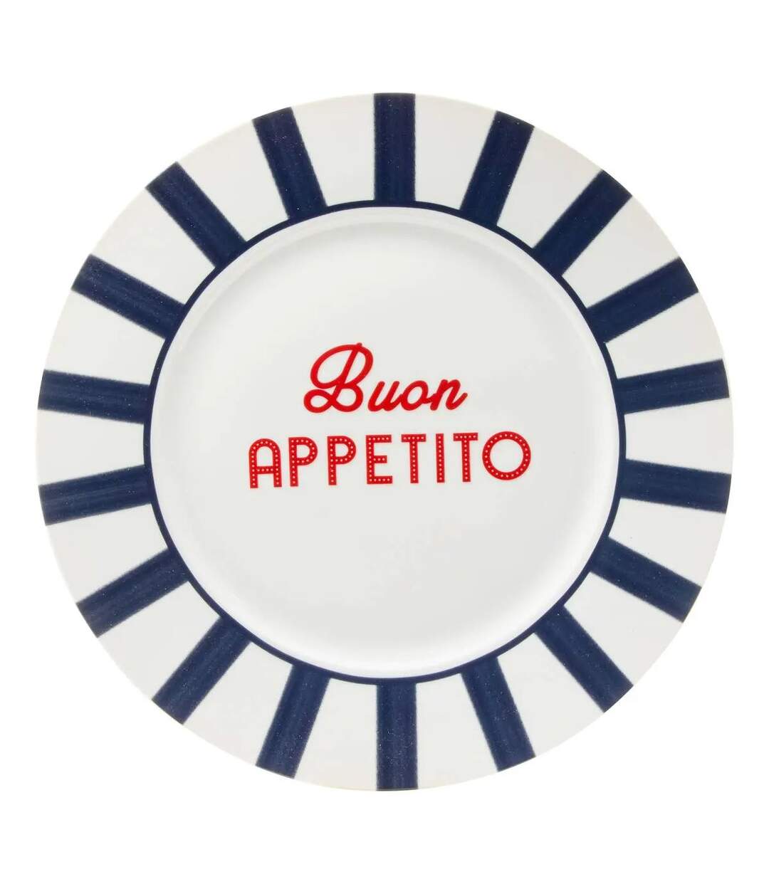 Lot de 6 Assiettes Plates Della Pasta 26cm Multicolore-1
