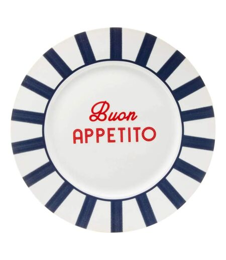 Lot de 6 Assiettes Plates Della Pasta 26cm Multicolore