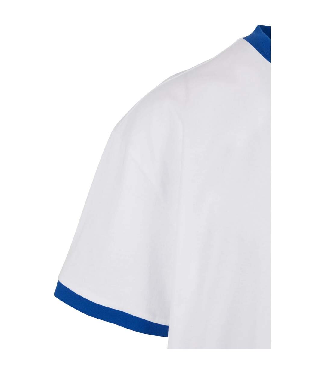 T-shirt Motif/style Ringer Homme Blanc Bleu Roi Urban Classics-3