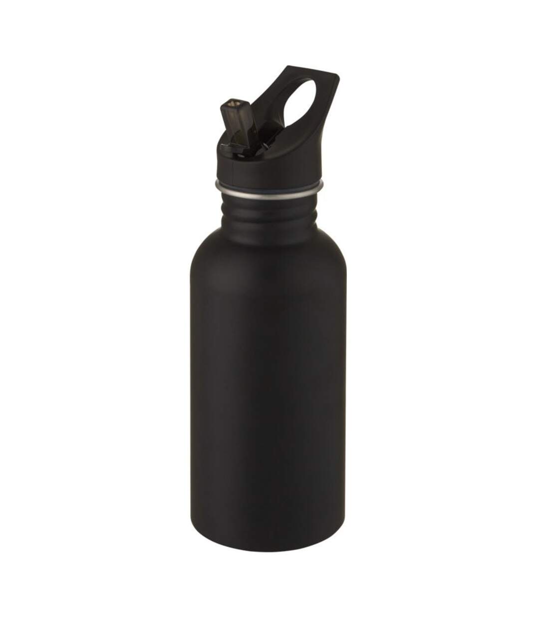Lexi Stainless Steel Water Bottle One Size Solid Black Bullet-1