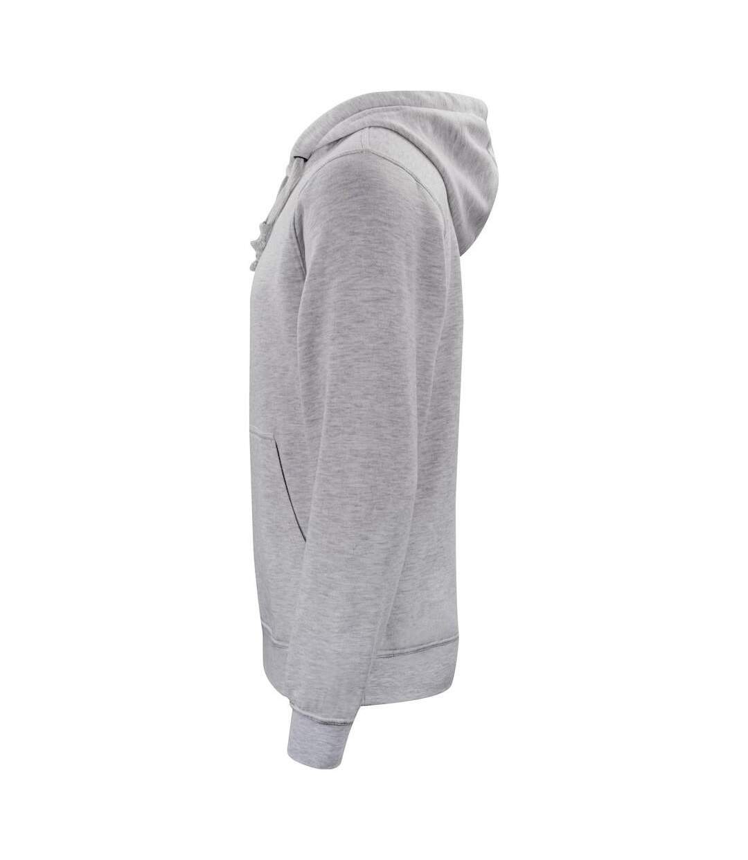 Unisex Adult Basic Hoodie Grey Melange Clique-3