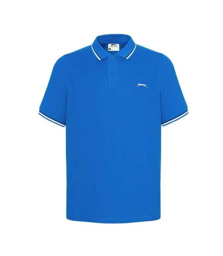 Polo Motif/style Rayure Contrastée Sur Bord Homme Bleu Roi Slazenger