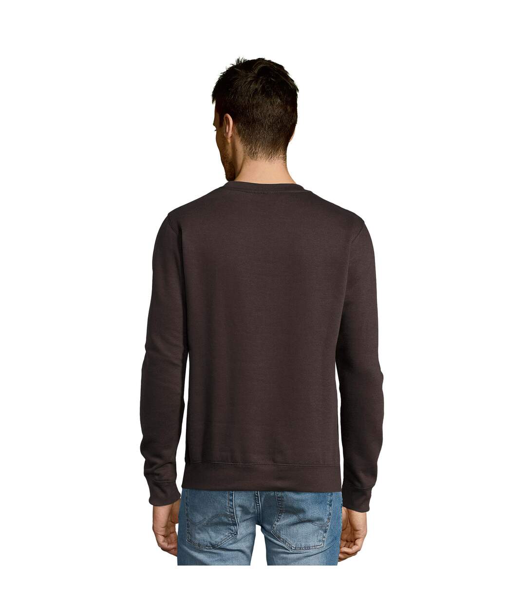 Sweat New Supreme Adulte Gris Charbon Sombre Uni SOLS-2
