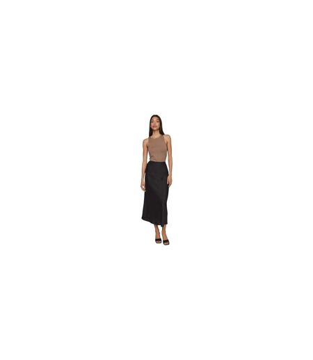 Womens/ladies Ellette Midi Skirt Black Vila