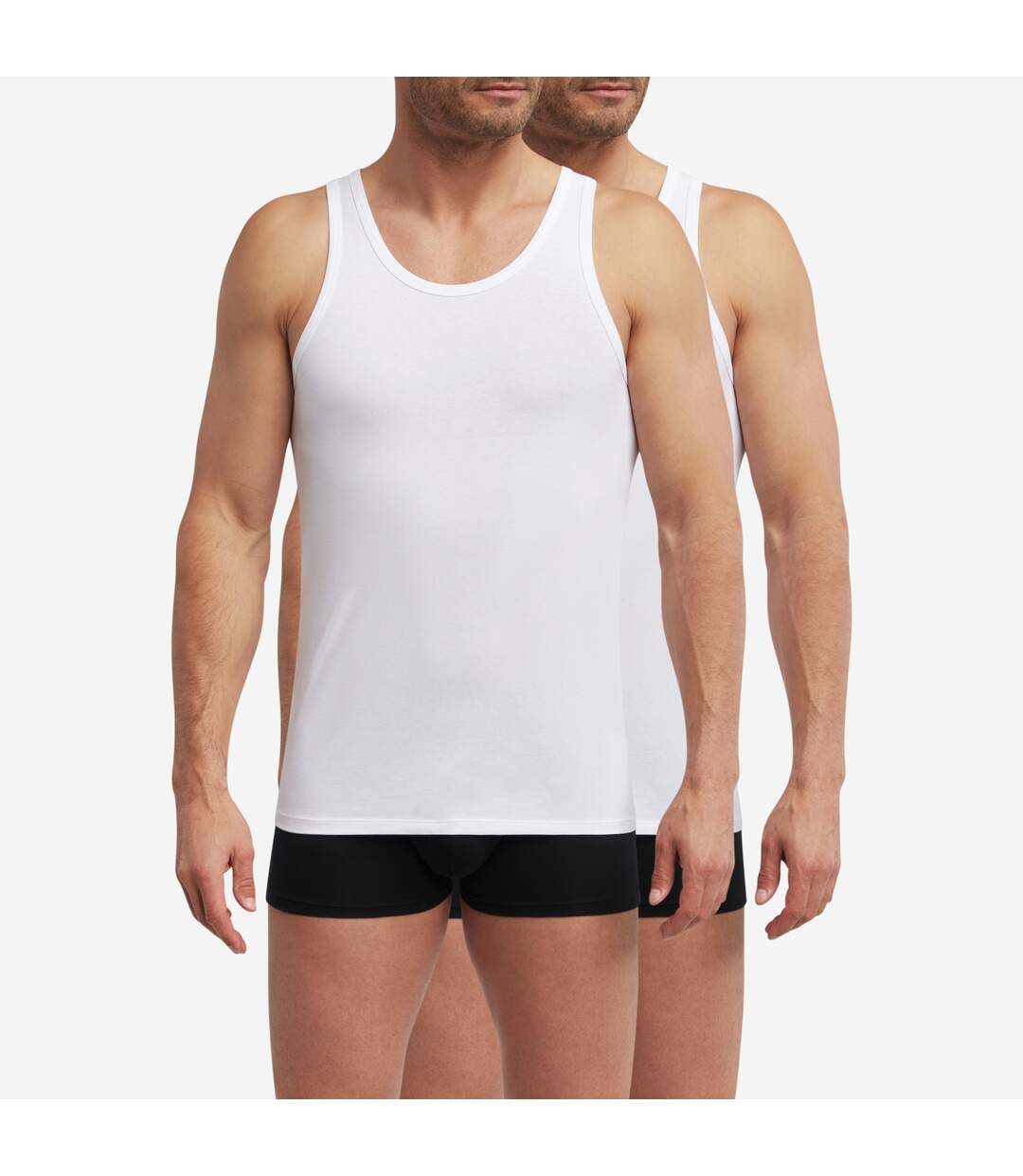 Dim Sport, Lot de 2 débardeurs homme thermorégulateur coton