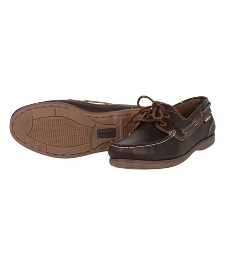 Dublin Womens/Ladies Wychwood Arena Leather Boat Shoes (Brown) - UTWB1916