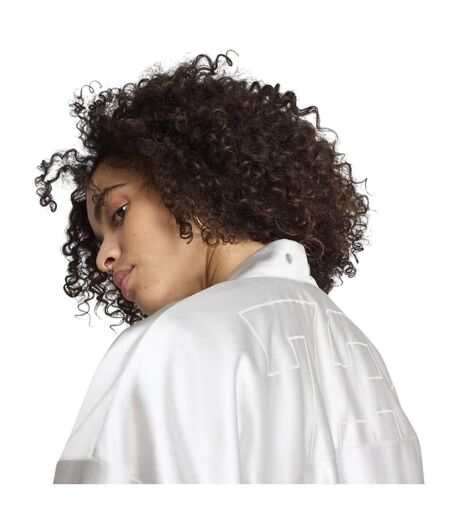 Womens/ladies Printed Relaxed Fit Overshirt Frost Gray Puma