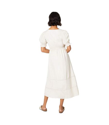 Robe mi-longue femme blanc cassé Dorothy Perkins