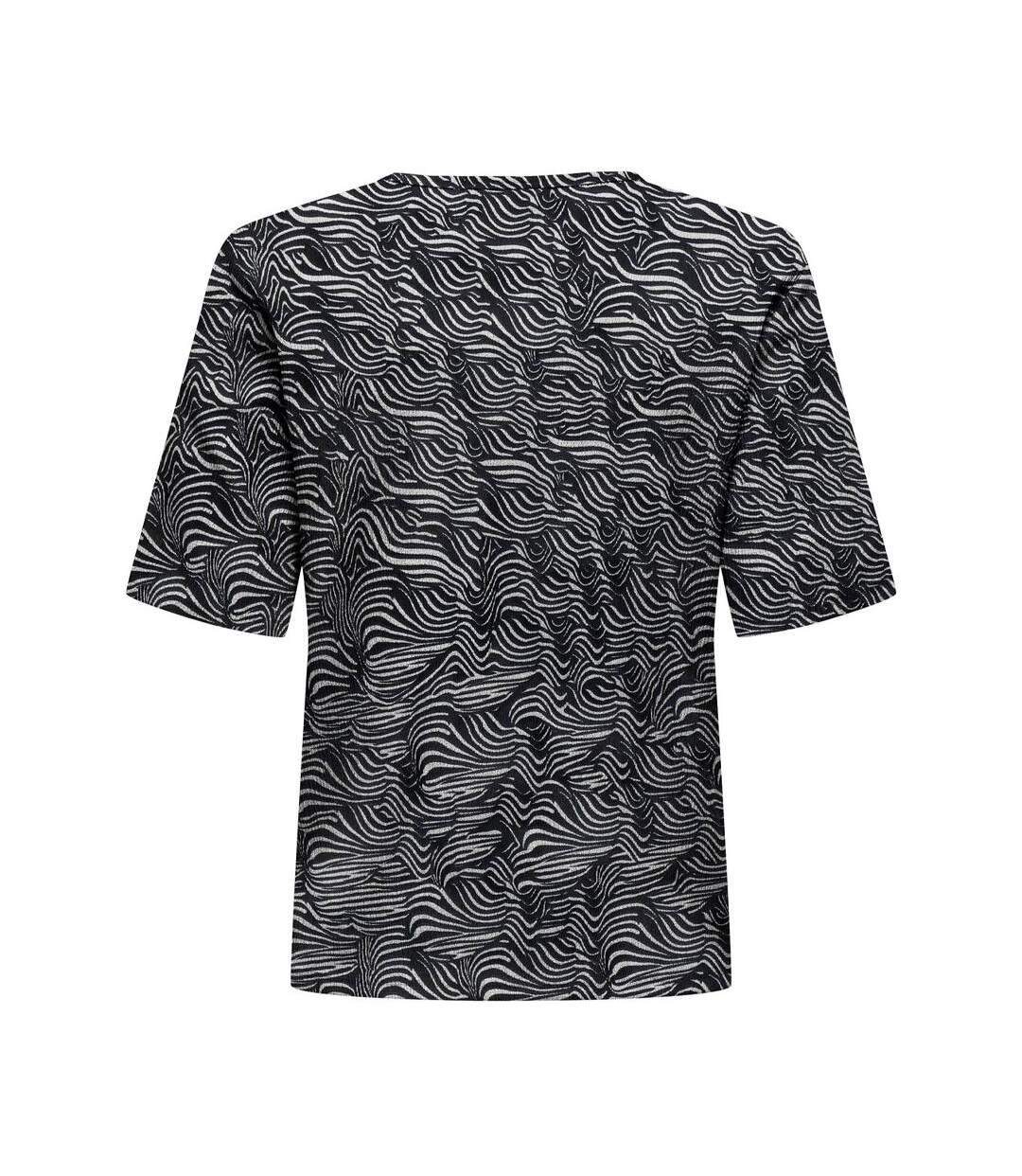 T-Shirt noir/blanc femme jdy debbie - l-2