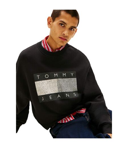 Mens Monochrome Sweatshirt Black Tommy Jeans