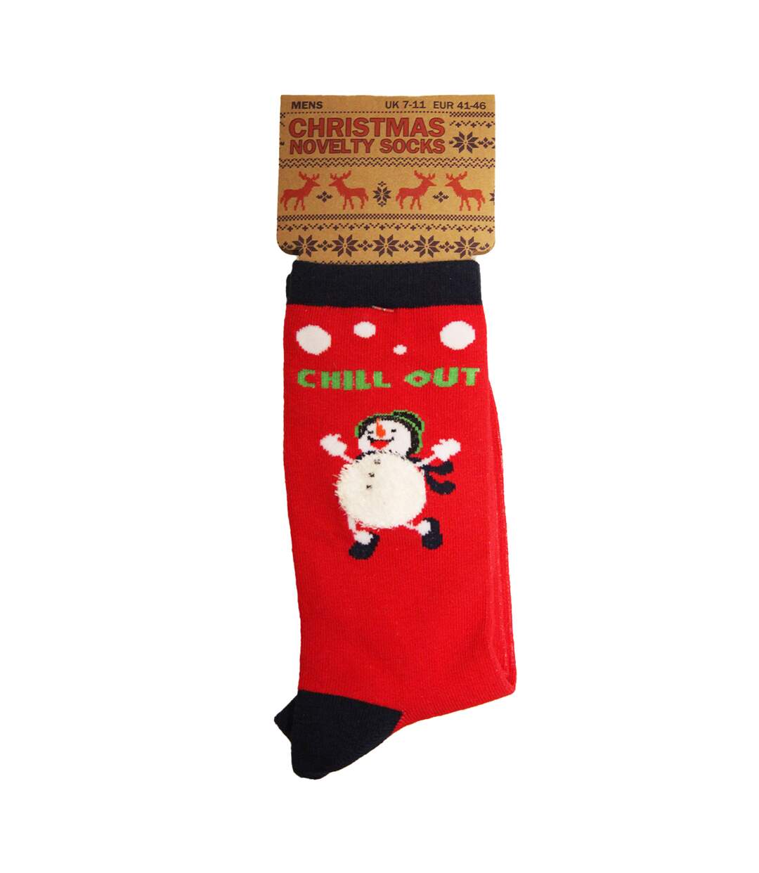 Chaussettes de noël homme bonhomme de neige RJM