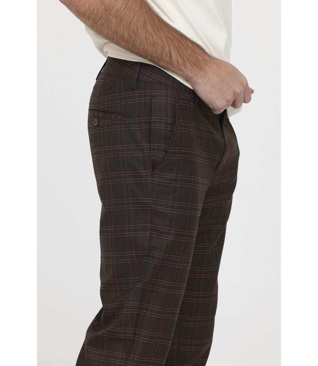 Pantalon GLANCE Check brown-4