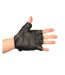 Mens leather mesh training gloves black Fitness Mad-3