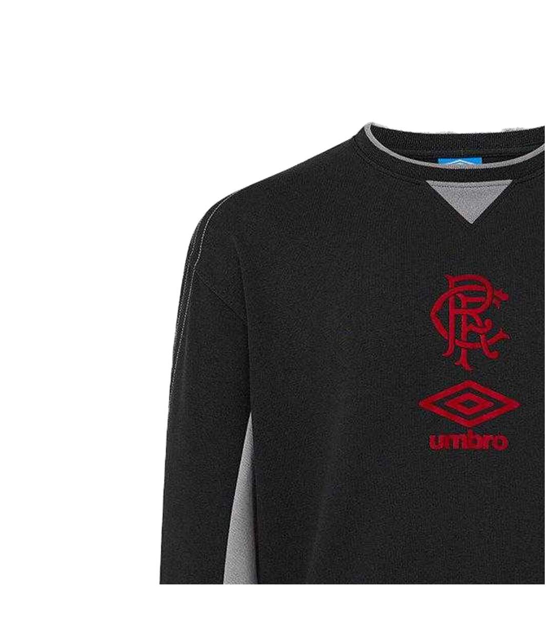 Mens Rangers Fc Crew Neck Travel Sweatshirt Caviar Umbro-3