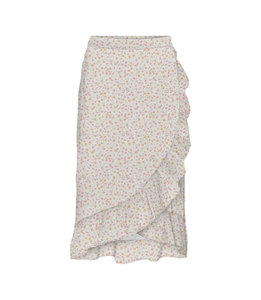 Jupe blanches à fleurs femme vero moda smilla-2