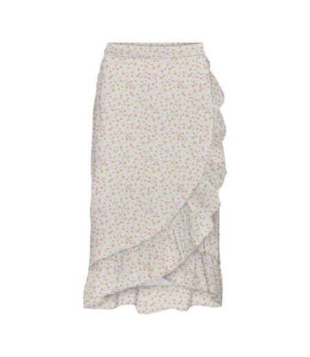 Jupe blanches à fleurs femme vero moda smilla