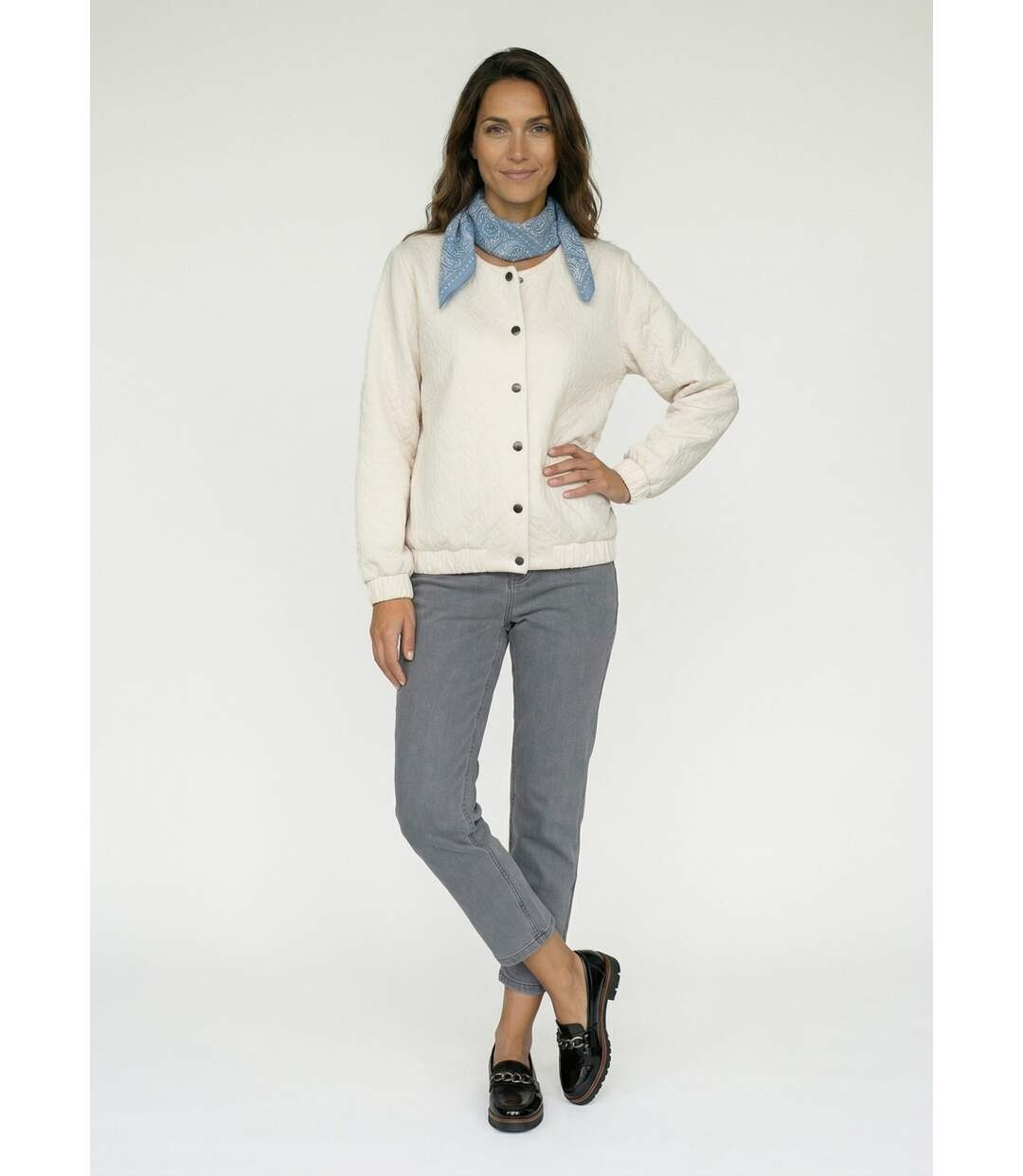 Blouson pressionné effet matelassé-3