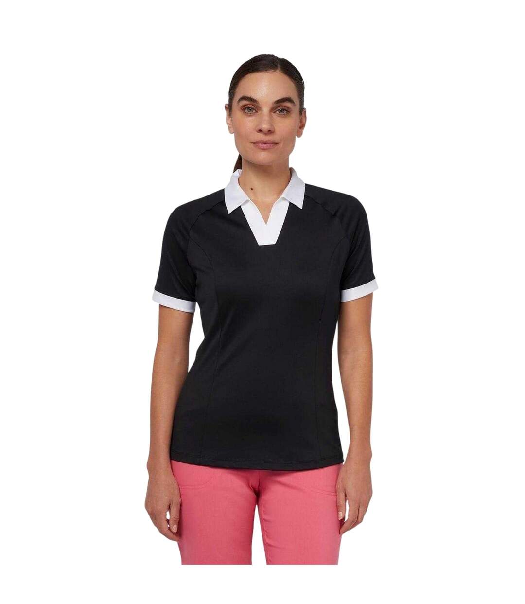 Polo Manches Raglan Femme Noir Callaway-2