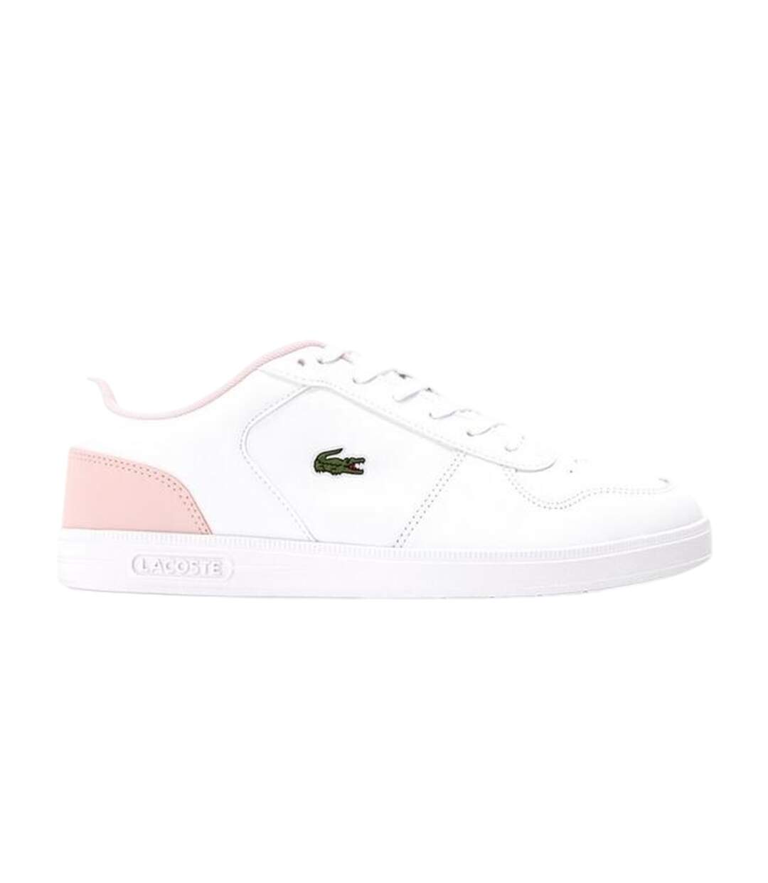 Baskets T-clip Femme Blanc Rose Lacoste-1