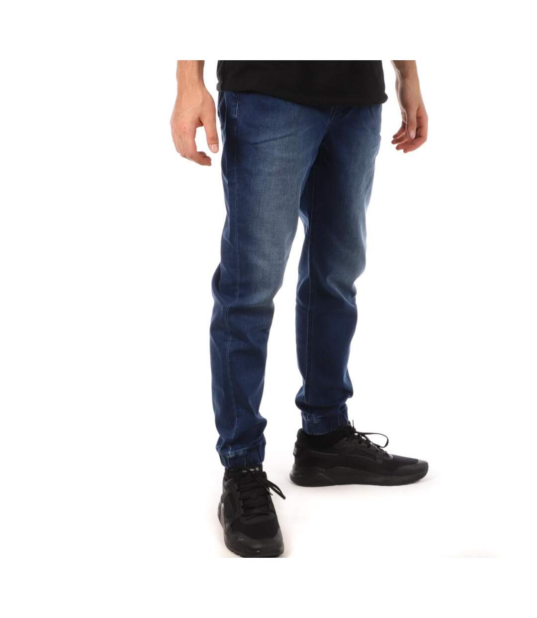 Jean Bleu Foncé Homme Schott Jogger - 3XL-1