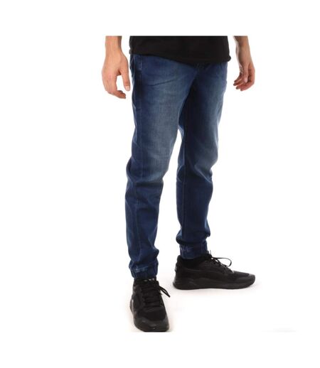 Jean Bleu Foncé Homme Schott Jogger - S