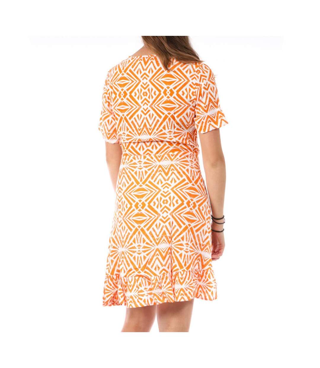 Robe Orange Femme Only Marlie Wrap - L-2