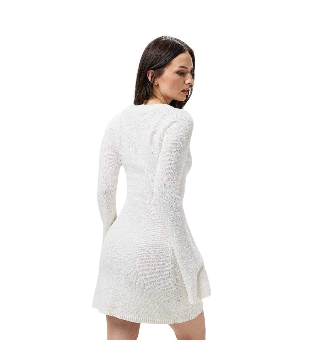 Robe Pull Manches Cloche Femme Vieux Blanc Jack Wills-3