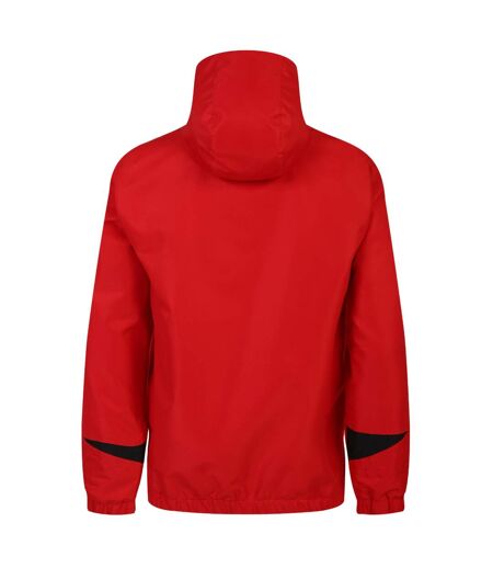 Mens Total Training Waterproof Jacket Vermillion Black Umbro