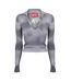 Womens/ladies Tie Dye Long-sleeved Sweater Top Grey Diesel-2