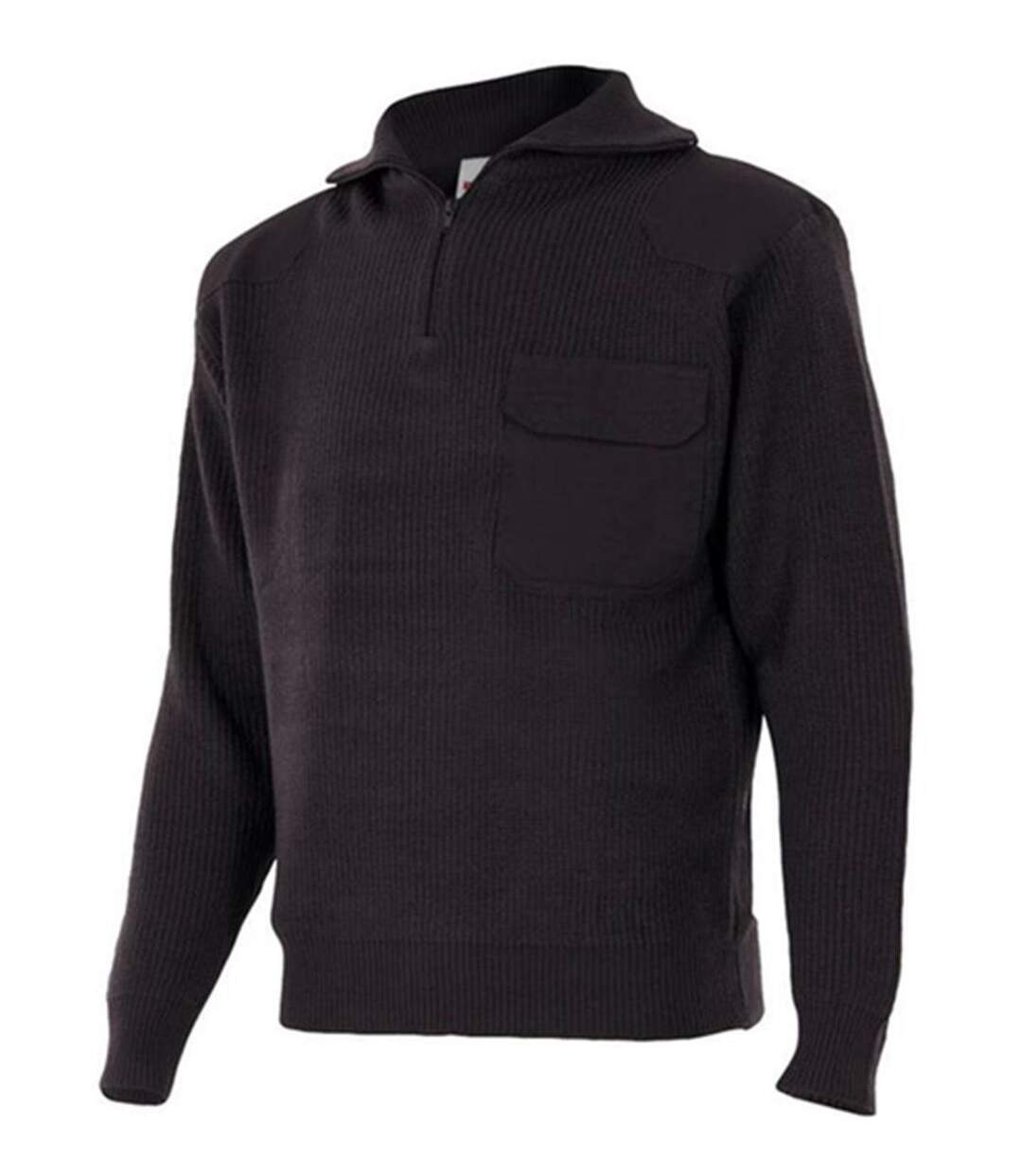 Pull col montant zippé - Homme - VL101 - noir-1