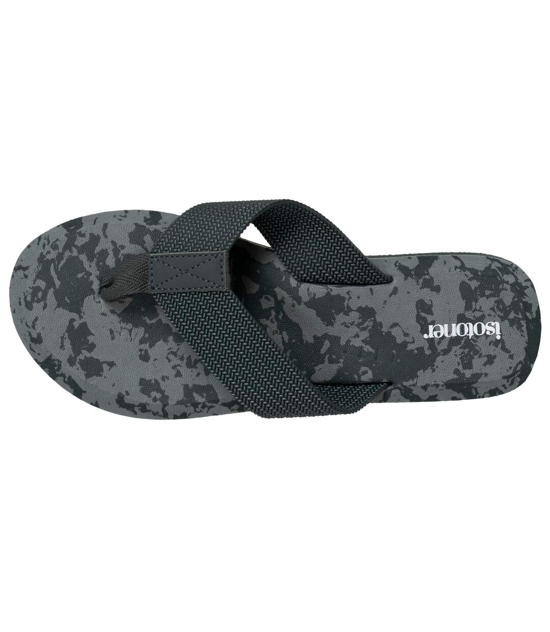 Isotoner Tongs homme très confortables, tiges larges-2