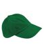 Casquette Unisexe À Profil Bas En Coton Brossé Lourd Pour Adultes Vert Forêt Beechfield-1