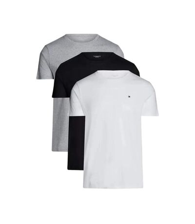 3x t-shirt noir/blanc/gris homme tommy hilfiger um0um03576 - l