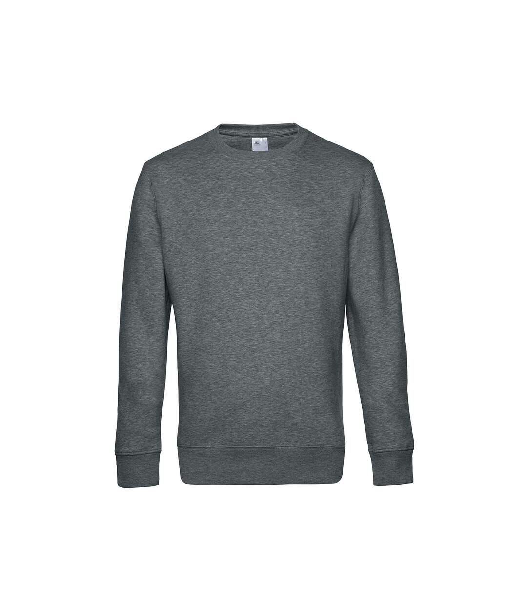 B&C Pull à col ras du cou King pour hommes (Gris moyen chiné) - UTBC4689