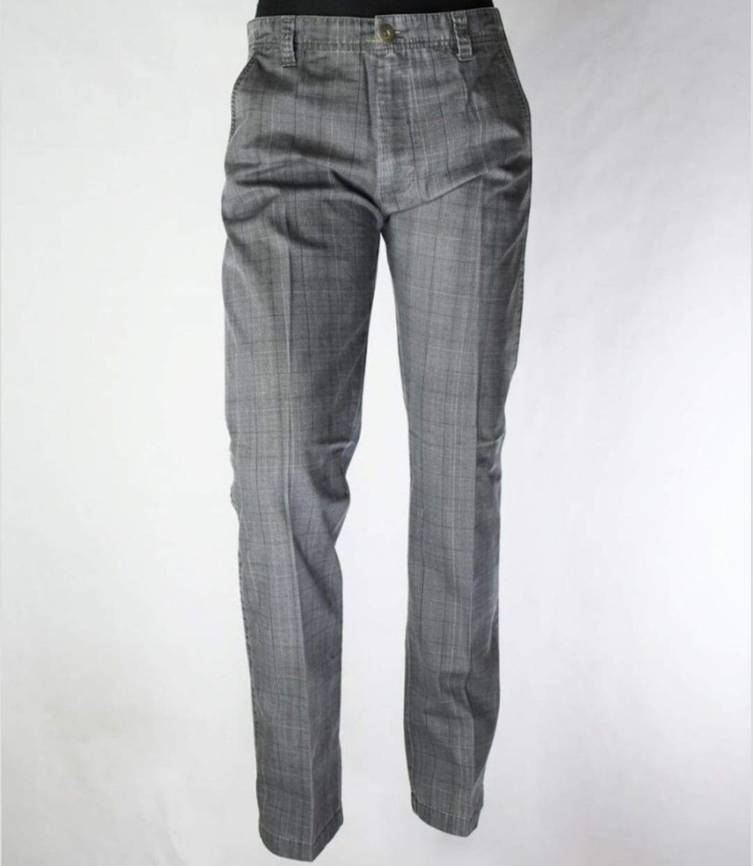 WINCHESTER WARD2G — Pantalon à carreaux gris : élégance habillée et coupe droite-3