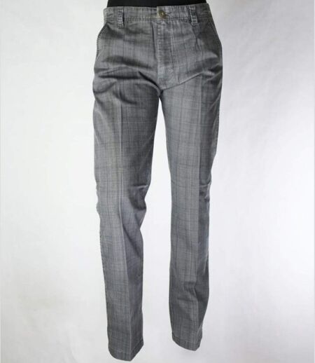 WINCHESTER WARD2G — Pantalon à carreaux gris : élégance habillée et coupe droite