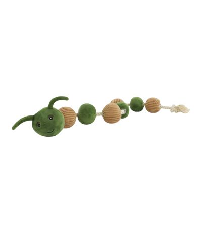 Caterpillar plush dog toy one size green/brown Ancol