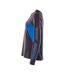 Womens/ladies Accelerate Long-sleeved T-shirt Dark Navy Azure Blue Mascot-2