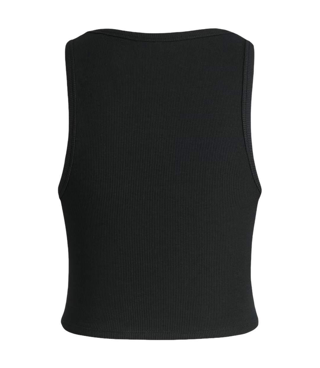Haut Sans Manches Motif/style Côtelé Femme Noir JJXX-3