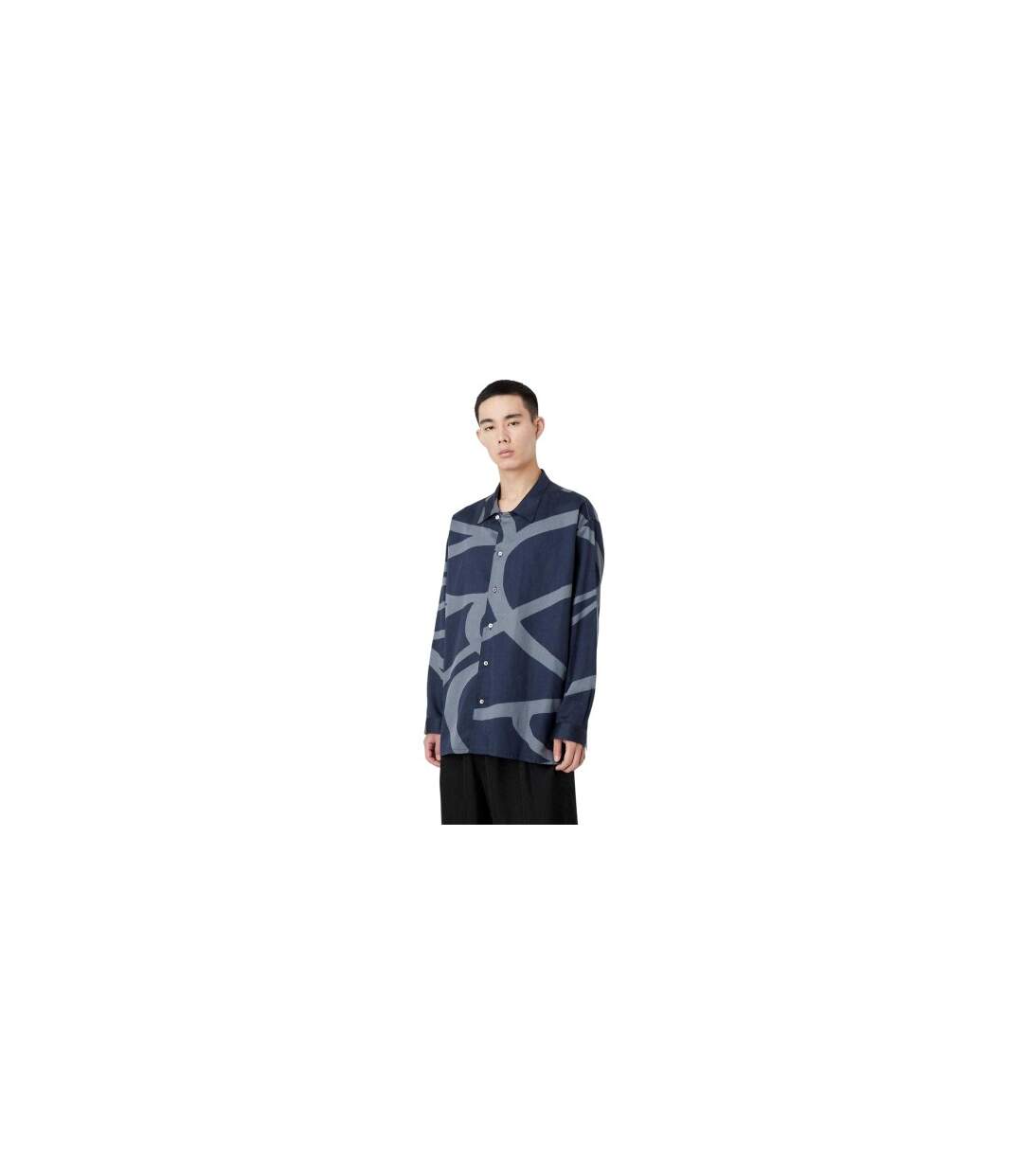 Chemise Manches Longues Motif/style Abstrait Homme Bleu Emporio Armani-1