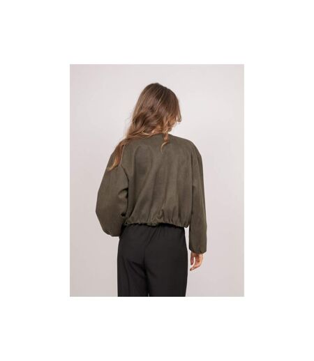 Blouson bomber suédine taille élastiquée USHA - Dona X Lisa
