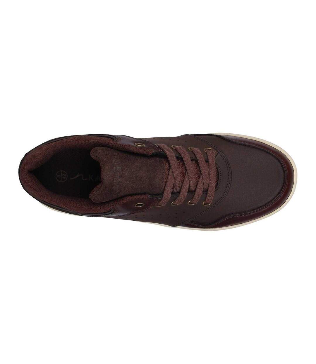 Mens Canary Leather Trainers Brown Kangol-3