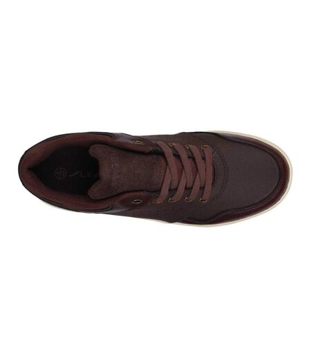 Mens Canary Leather Trainers Brown Kangol