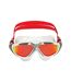 Unisex adult vista mirrored swimming goggles aqua/white/silver Aquasphere-1