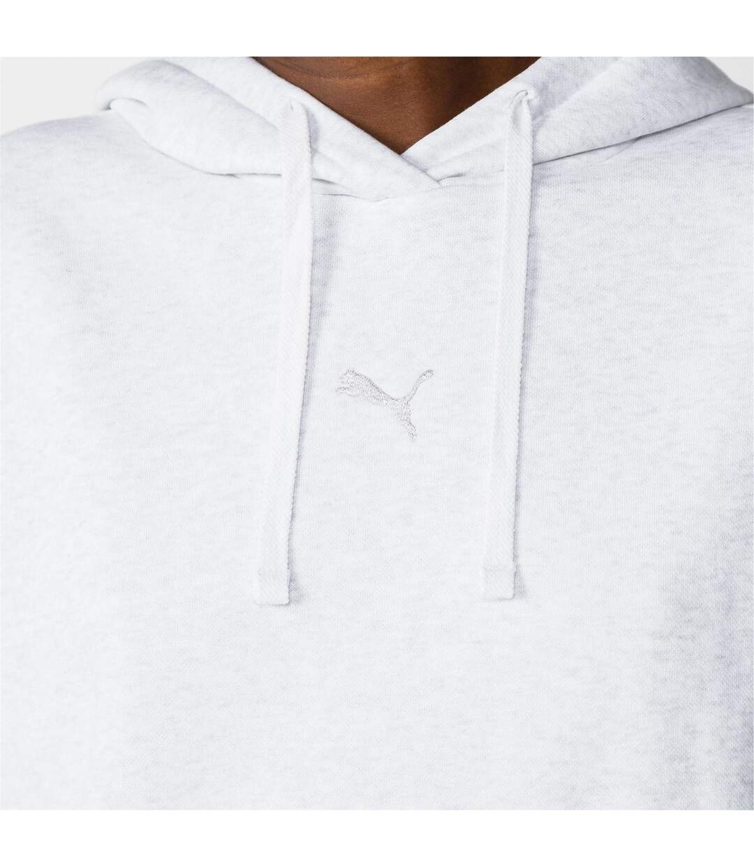 Womens/ladies Essentials Oversized Hoodie Ice Grey Marl Puma-3