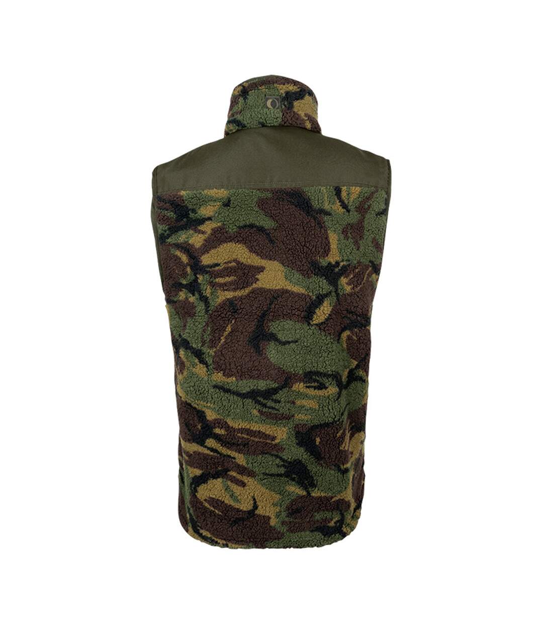 Mens Sherpa Fleece Gilet Green Brown Speero-2