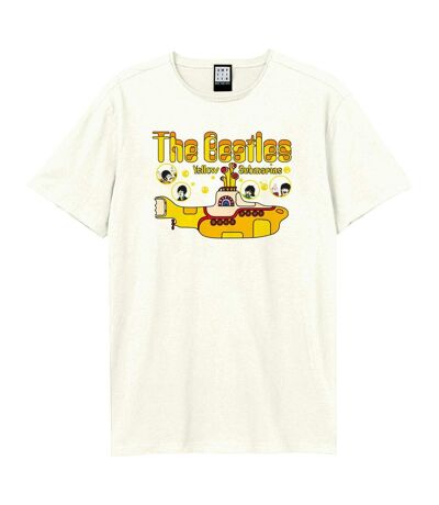 T-shirt Yellow Submarine Bubbles Adulte Vieux Blanc Amplified