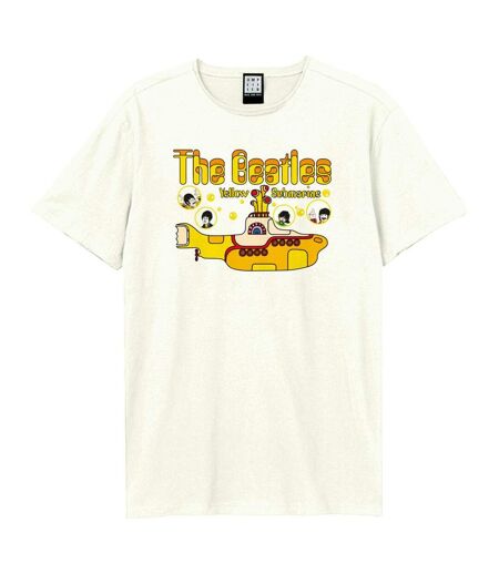 T-shirt Yellow Submarine Bubbles Adulte Vieux Blanc Amplified